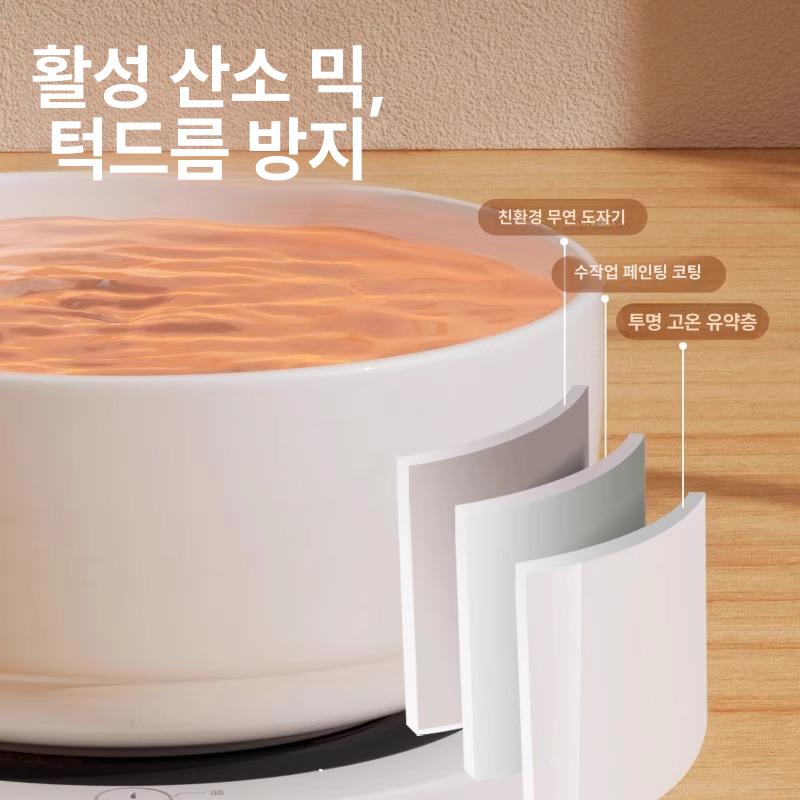 얼지않는 물그릇 보온 따뜻한 밥그릇 길고양이 야외 겨울 500ml 1단계 스마트 온도조절패드 - 상세 이미지 4