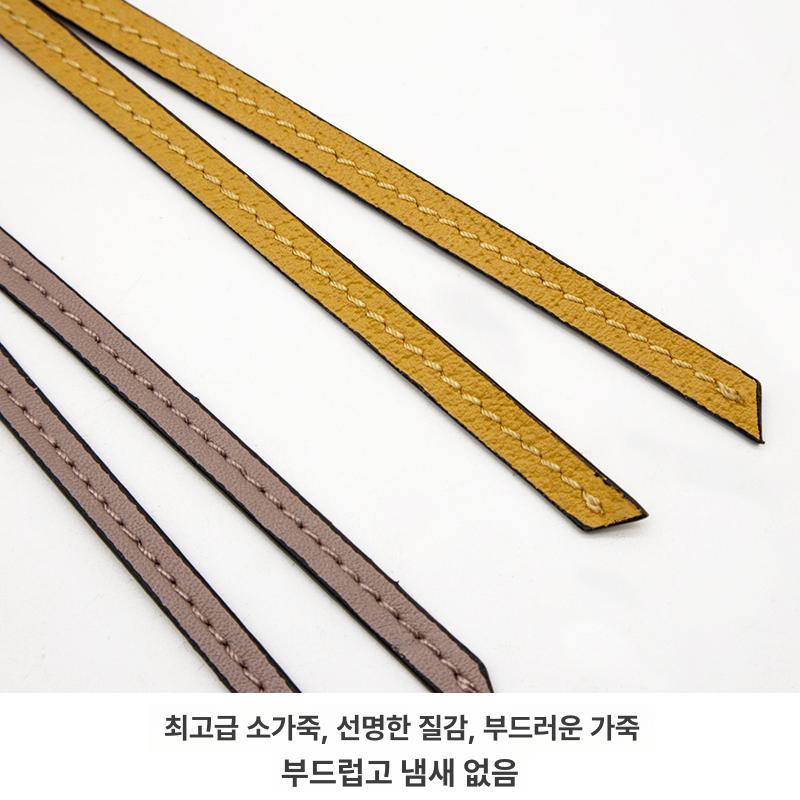 가방 클라스프 명품 헤드 장식 클러치 숄더백 옐로우 - 상세 이미지 3