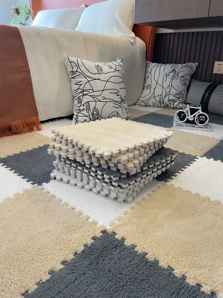 퍼즐털매트 겨울러그 층간소음매트 화이트 5장+그레이 5장 30 x 30x0.6cm 표준 - 상세 이미지 4