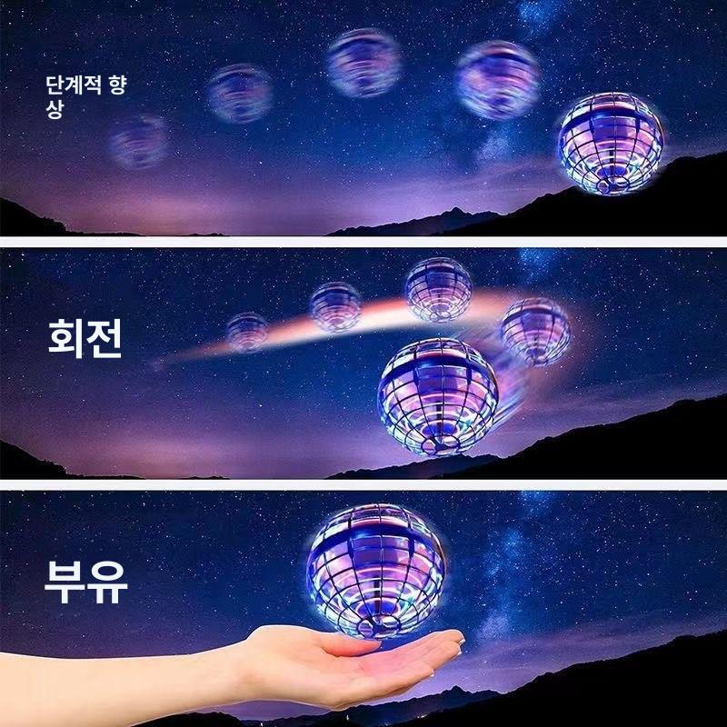 UFO 플라잉볼 인기만점 LED 매직 워터 988 드론 스피너 스피너 블루 - 상세 이미지 3