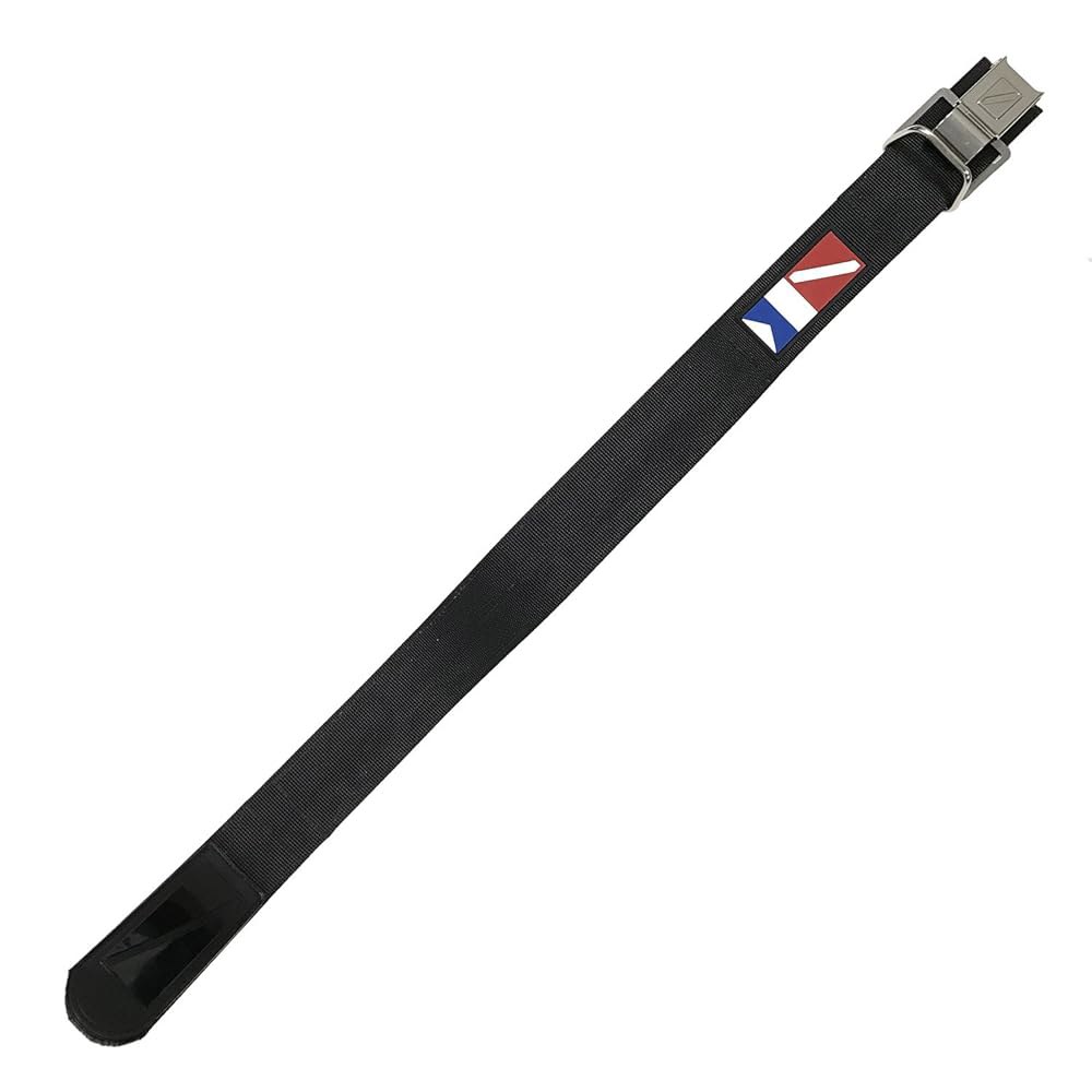 Scuba Choice Diver 로고 실린더 탱크 캠 벨트, 밴드 버클, 블랙 스테인리스 스틸 - 상품 이미지