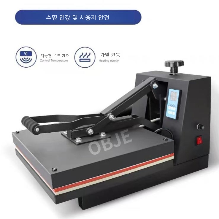 고압 열프레스기 티셔츠 프린팅 열전사기 소형 의류 로고 열프레스 - 상세 이미지 3