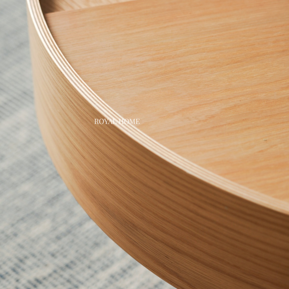 Turning Table 원목 원형 수납형 소파 테이블 거실꾸미기 54cm 이미지 6