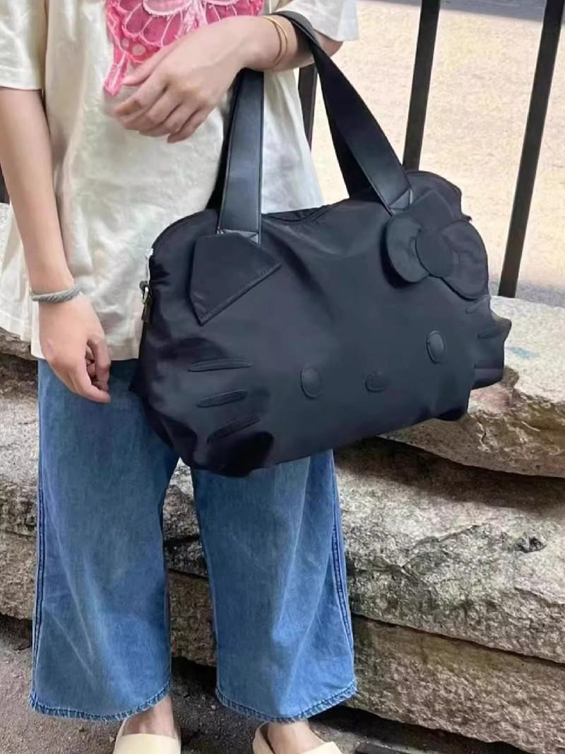 헬로키티 여행 가방 숄더백 캐리어 보조 비행기 공항 패션 기내용 체크인 대용량 토트백 가방 - 상세 이미지 5