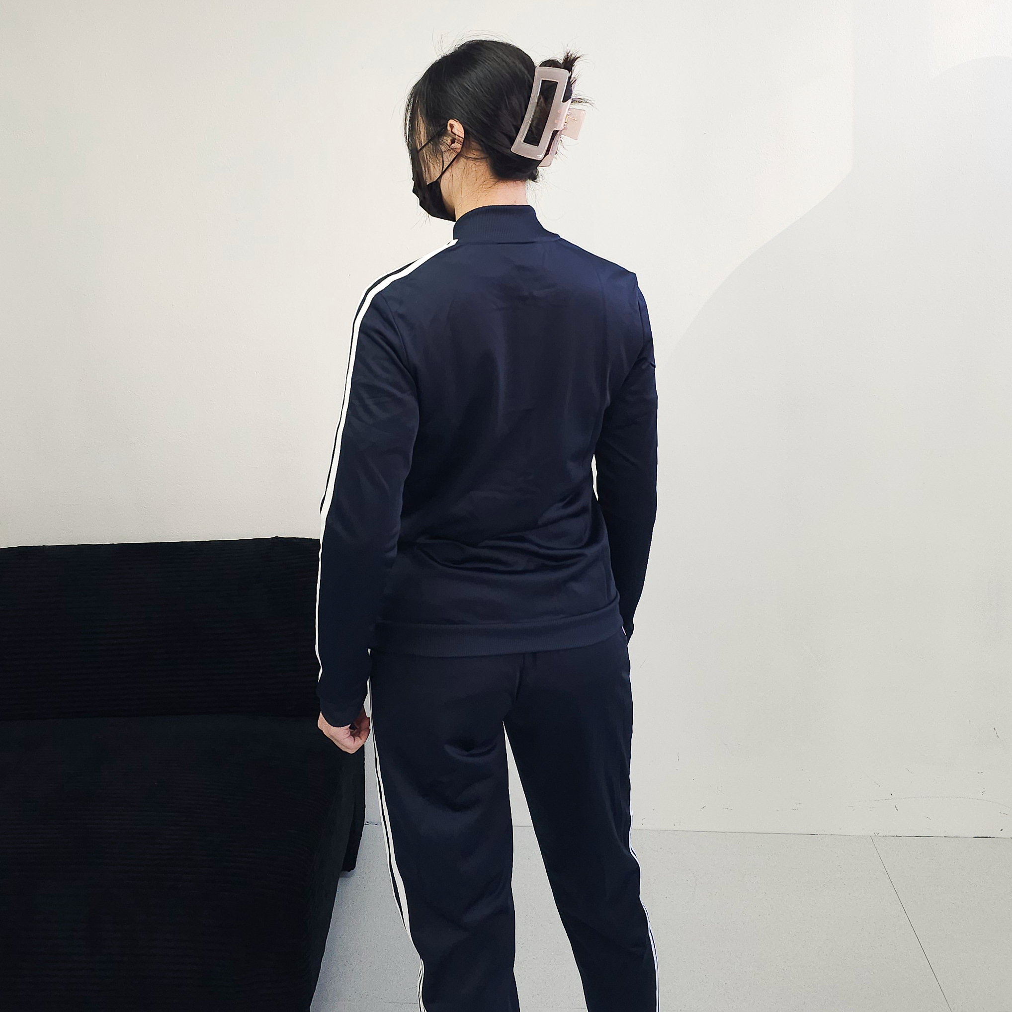 아디다스 삼선 져지 슬림핏 여성 트레이닝복 세트 트랙탑 셋업 HM1914네이비, M(44) 이미지 8