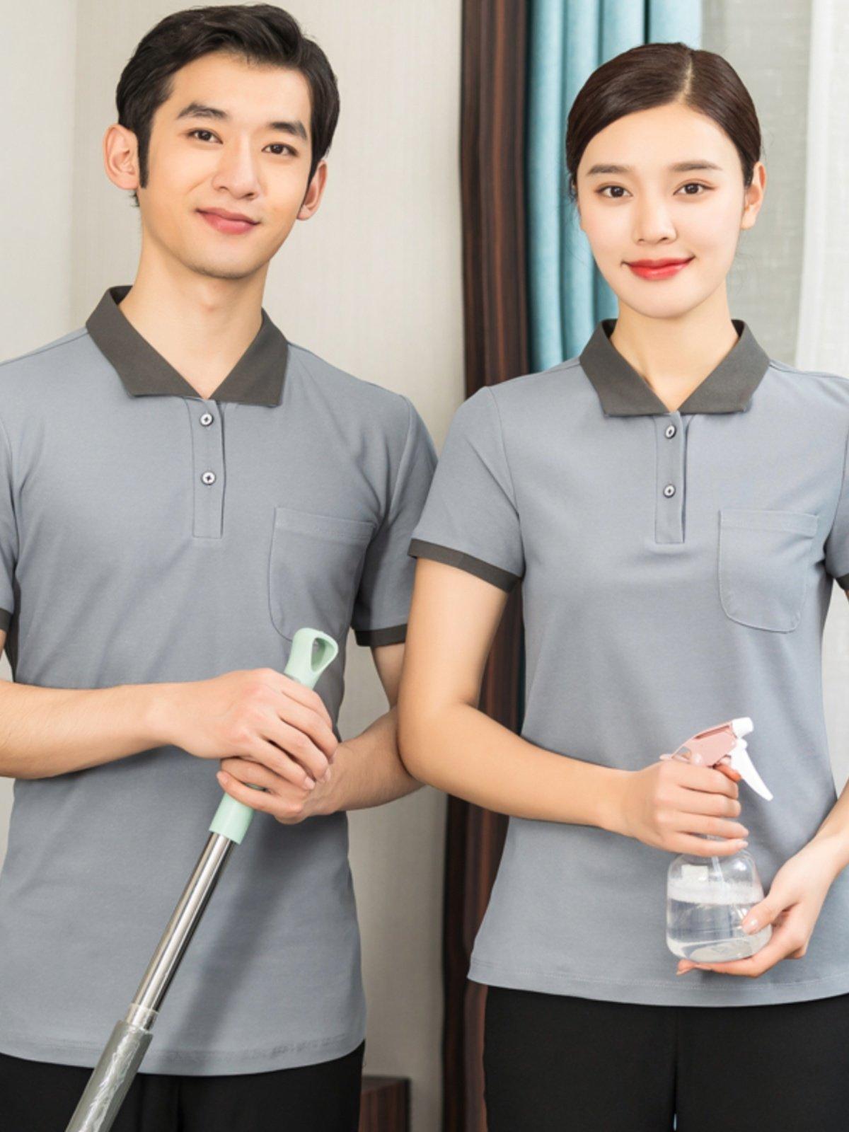 호텔 미화복 리조트 겨울 객실 가을 작업복 청소 2022-12 그레이 단품 M - 상품 이미지