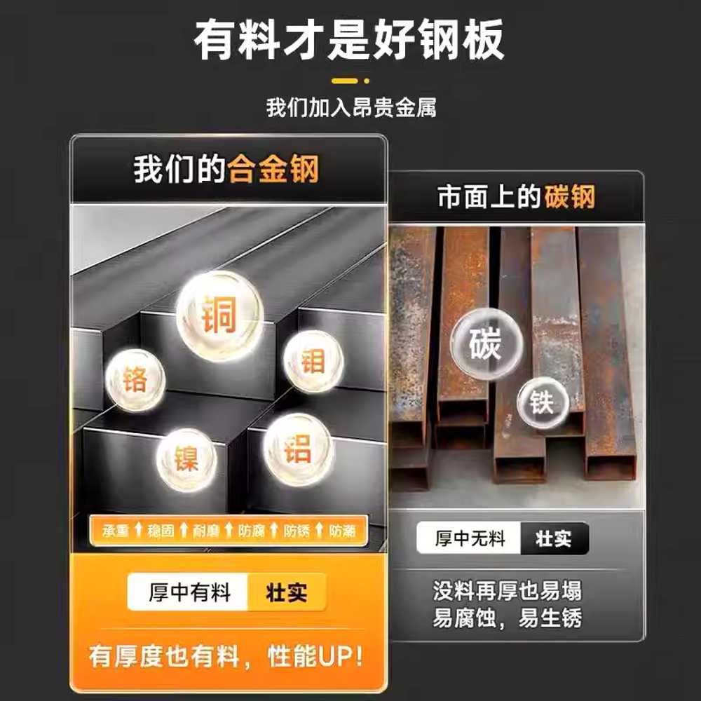 자재랙 파이프랙 조립식앵글 선반지지대 물류 경량랙 파란색3단서브형80x40x200mm각290kg - 상세 이미지 5