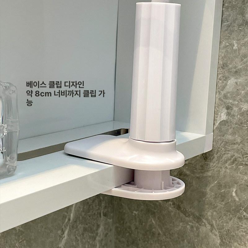 드라이기 핸즈프리 거치대 고정 홀더 이응이응 자바라 화이트 데스크탑 클립 - 상세 이미지 3