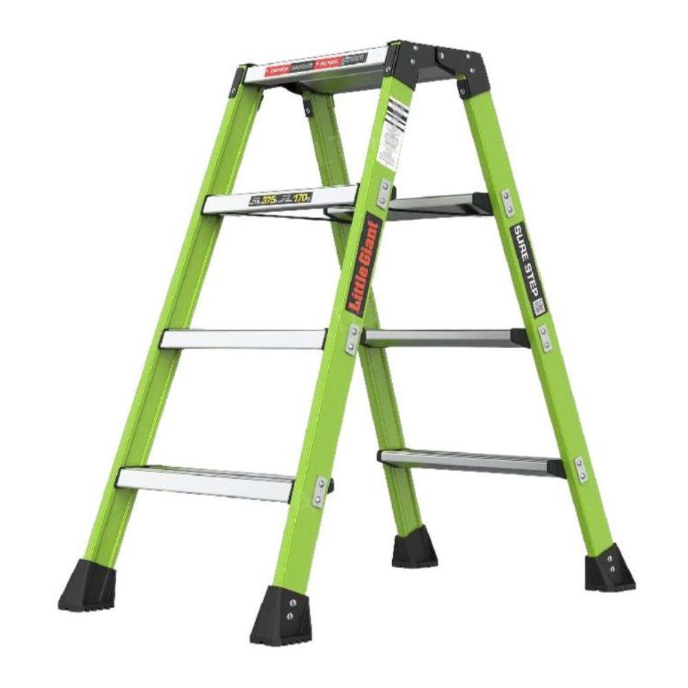 리틀자이언트 사다리 작업용 우마 유리강 알루미늄 발판 2단 사다리 43cm - 상품 이미지