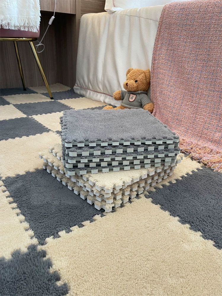 퍼즐털매트 겨울러그 층간소음매트 화이트 5장+그레이 5장 30 x 30x0.6cm 표준 - 상세 이미지 5