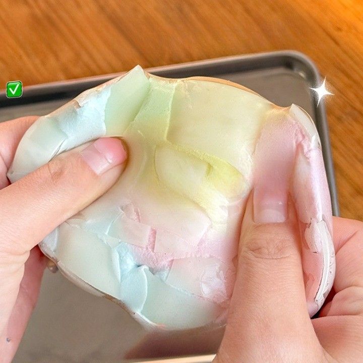 솜사탕 왁뿌볼 왁스 뿌시기 말랑이 2세대 슬랑이 슬라임 마시멜로우 크런치 스퀴시 스트레스볼 - 상세 이미지 4