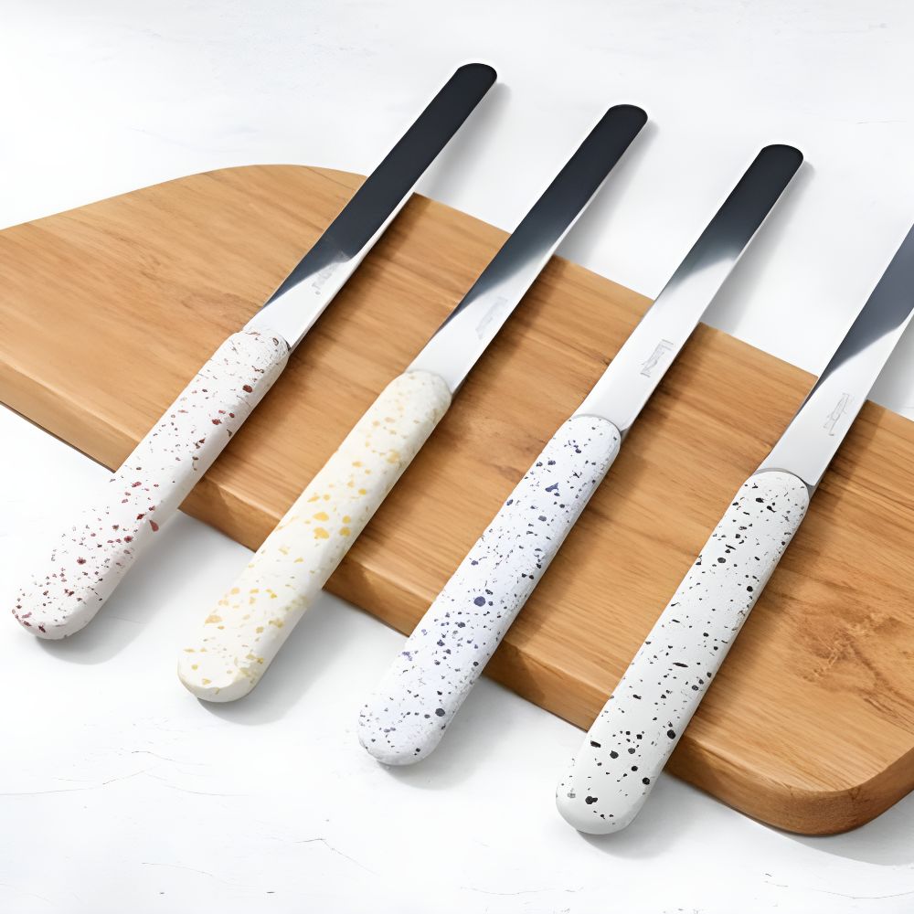 하코야 마블 톱니날 파인세라 나이프 빵칼 김밥칼 이유식 다용도 과도 15cm, 네이비블루, 1개 - 상품 이미지