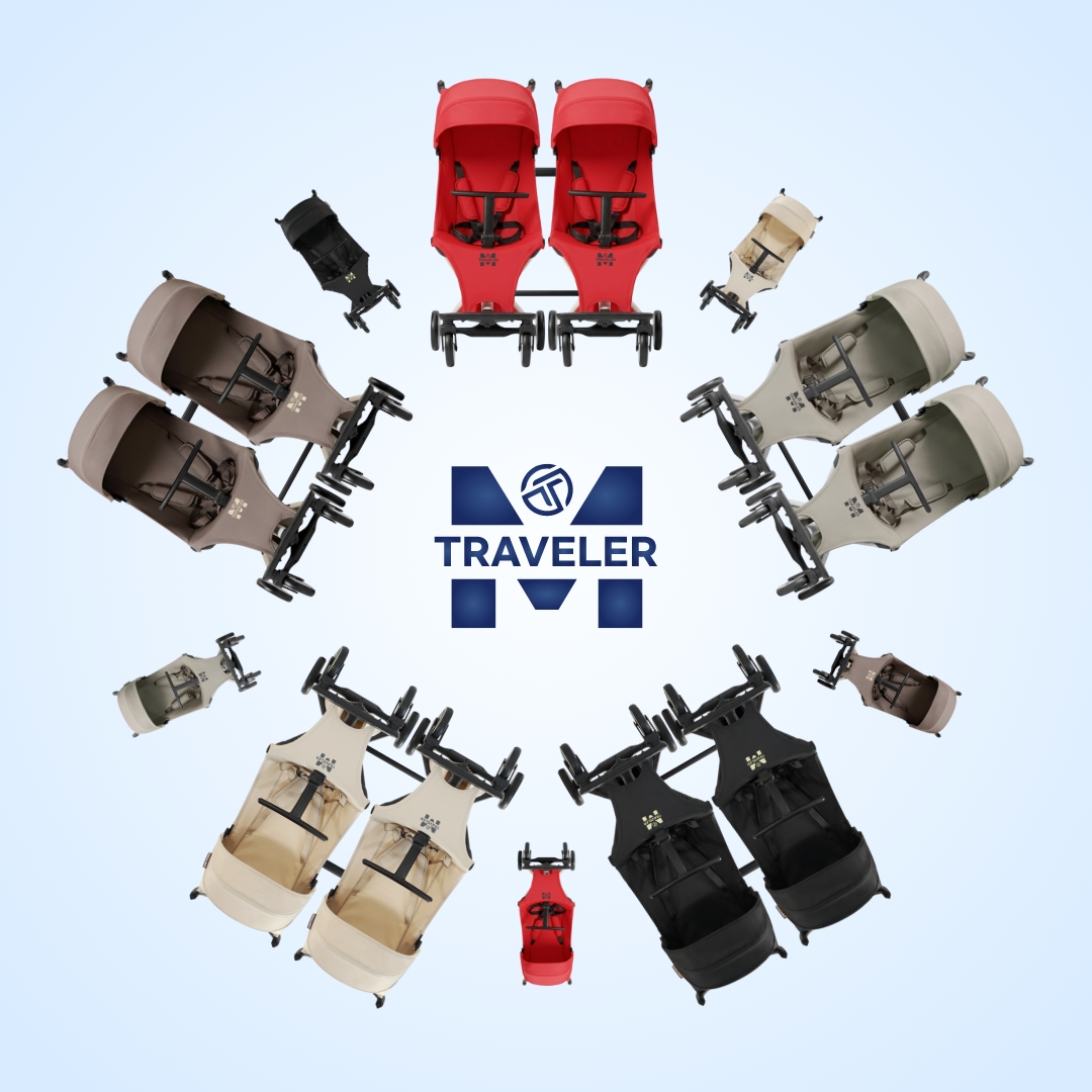 [누비앤타보] NUVY 트래블러M 쌍둥이 연결용 커넥터 다둥이 휴대용 유모차 트라이크