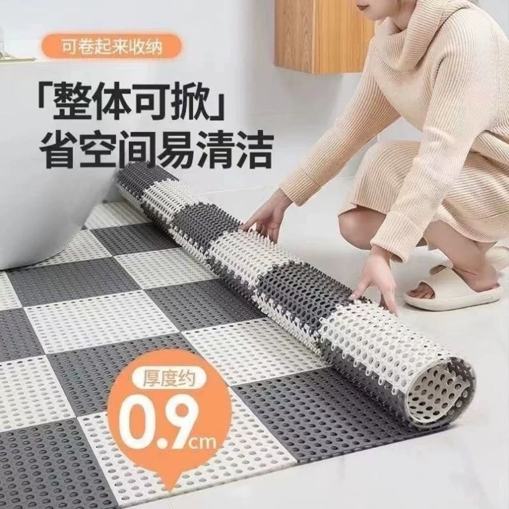 욕실 배수판 바닥 설치 A. 믹스 앤 매치 화이트 + 그레이, A. 30cmx30cm4개입 이미지 6