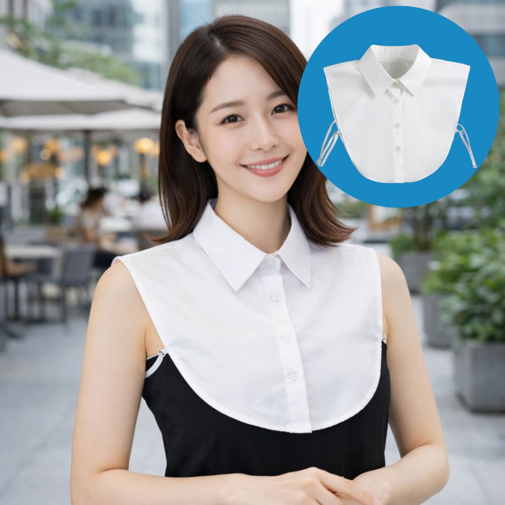 여성넥카라 페이크셔츠카라 레이어드넥 4컬러 - 상품 이미지