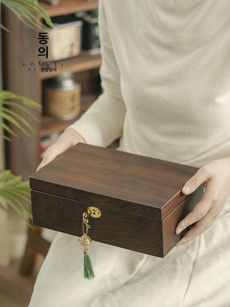 골드바 보관함 금 컬렉션 북미 고급 은화 케이스 북미 블랙월넛 스타일 1 둥근모서리잠금장치포함 - 상품 이미지