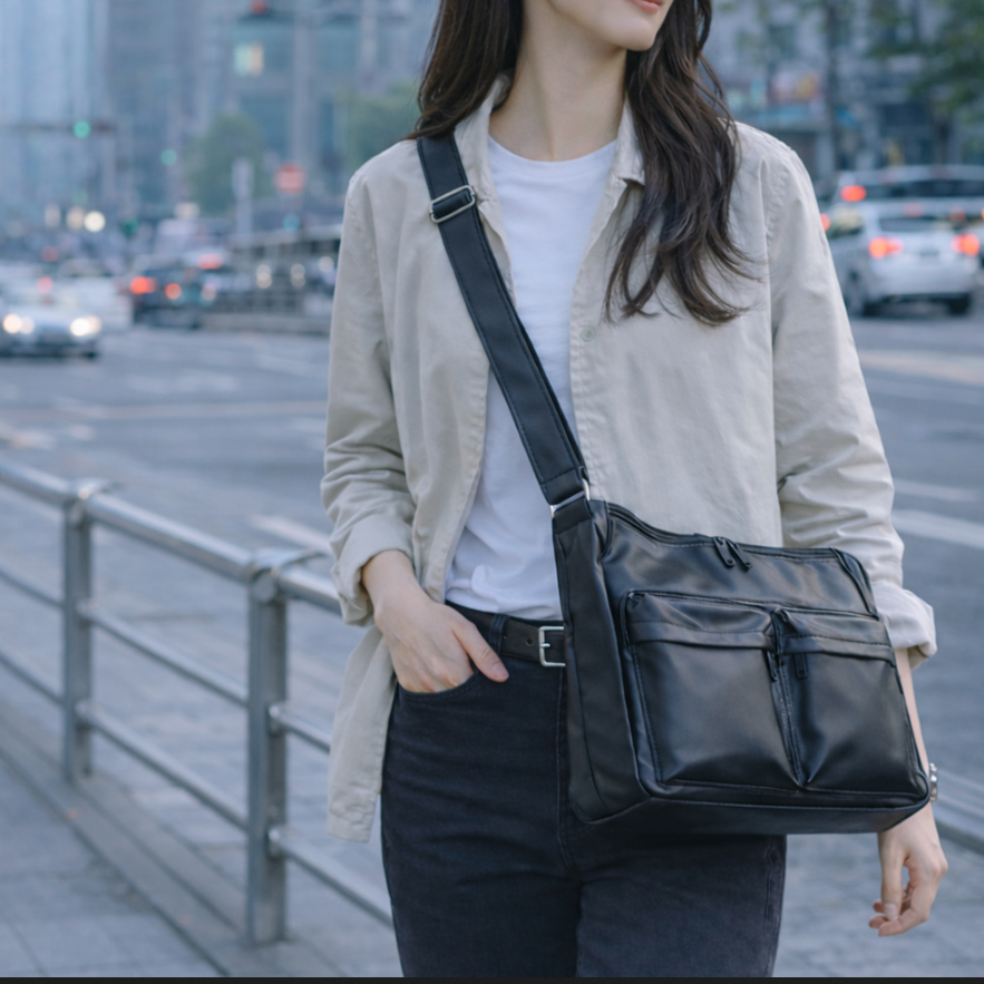 30대남자크로스백 도난방지가방 소매치기방지가방 바이커백 - 상세 이미지 5