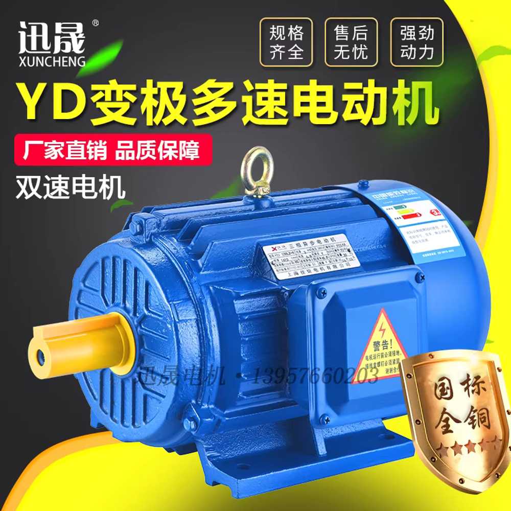 3상 유도전동기 정속 감속 소형 진동기 전폐형 직류 YD801 - 4/2 0.45/0.55KW - 상세 이미지 5