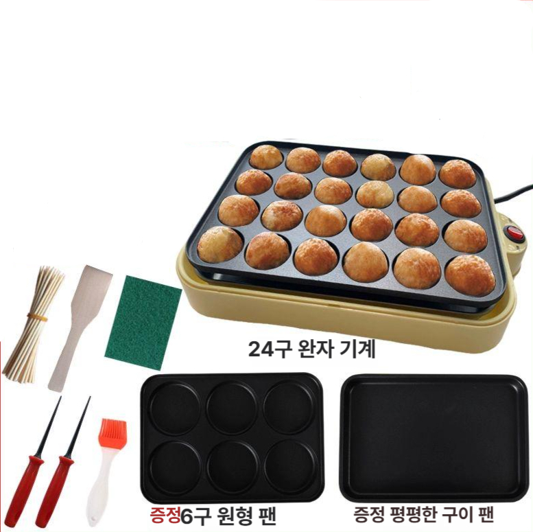 타코야끼 기계 타코야키 메이커 다코야키 팬 문어빵 만들기 철판 간식 노점상 버너 - 상세 이미지 2