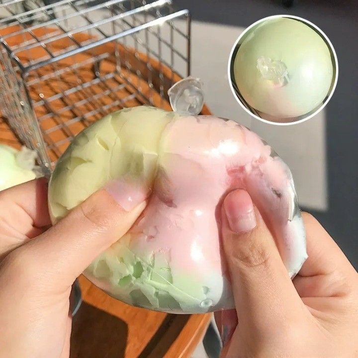 솜사탕 왁뿌볼 왁스 뿌시기 말랑이 2세대 슬랑이 슬라임 마시멜로우 크런치 스퀴시 스트레스볼 이미지 6