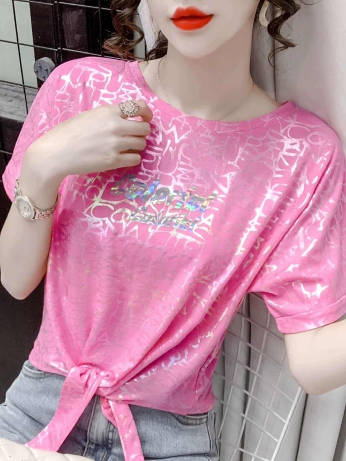 라인 댄스복 상의 커피색 S 댄스티 여성 핑크레드 M - 상품 이미지