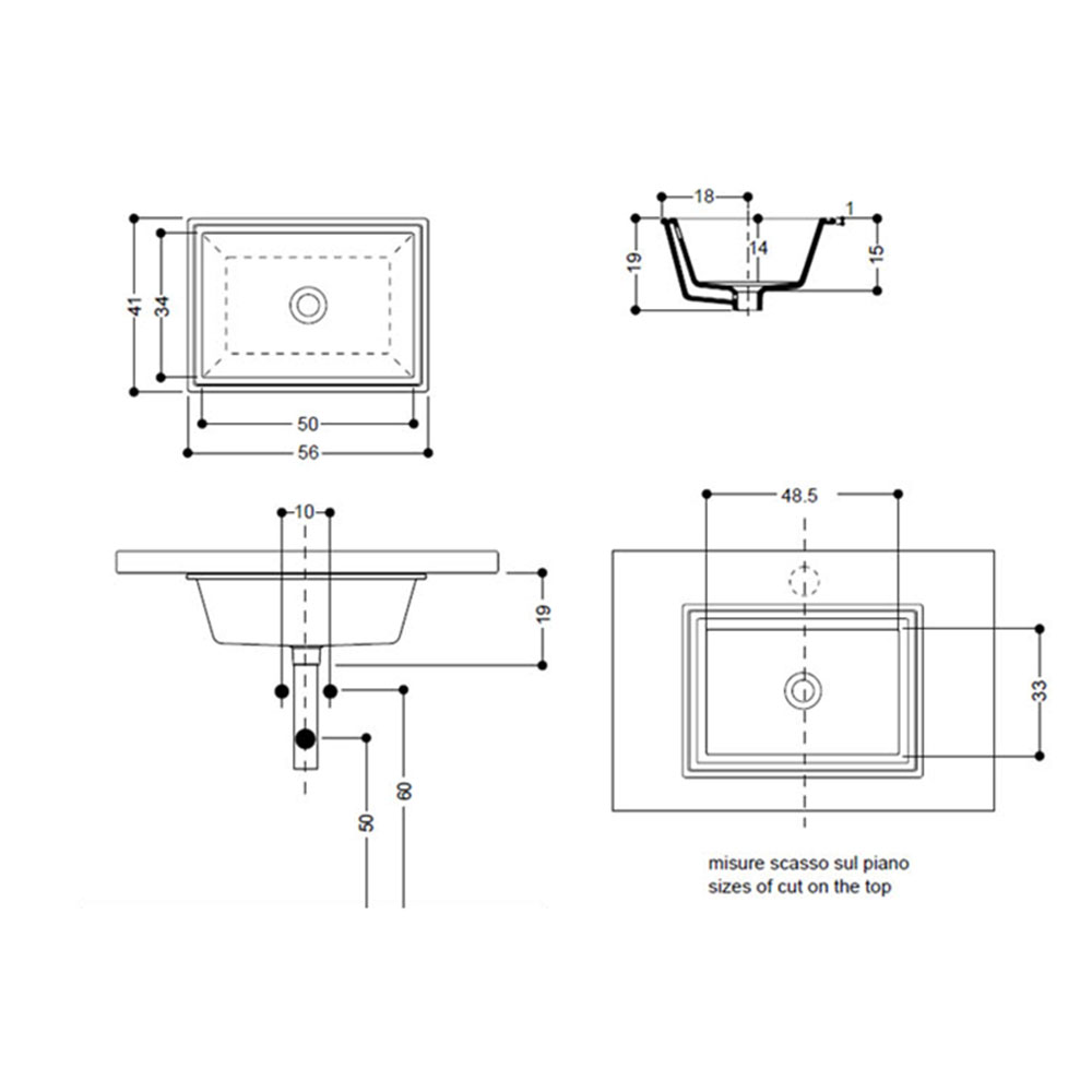 AXA SINK 50-WS 07801F / WS 03301F 언더볼세면기 (560) - 상세 이미지 4