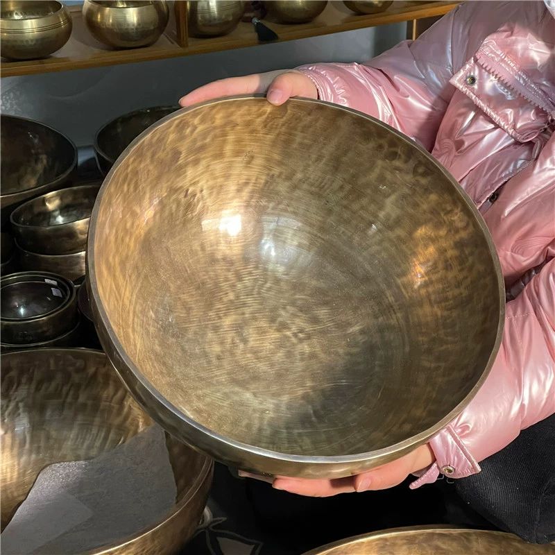 대형 싱잉볼 요가 종 차크라 24cm 구경 명상 전통 약 5500g 약 38cm - 상품 이미지