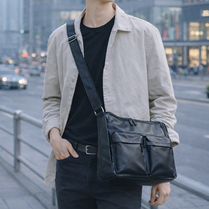 30대남자크로스백 도난방지가방 소매치기방지가방 바이커백 이미지 6