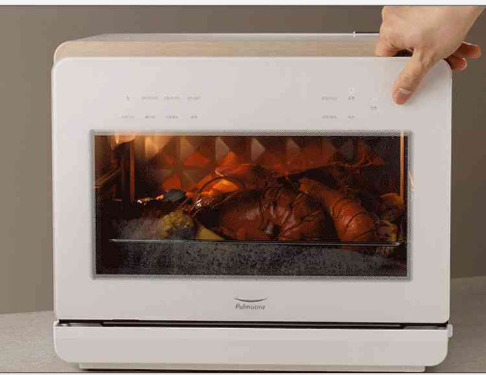 스팀 세척 기능 작동 모습