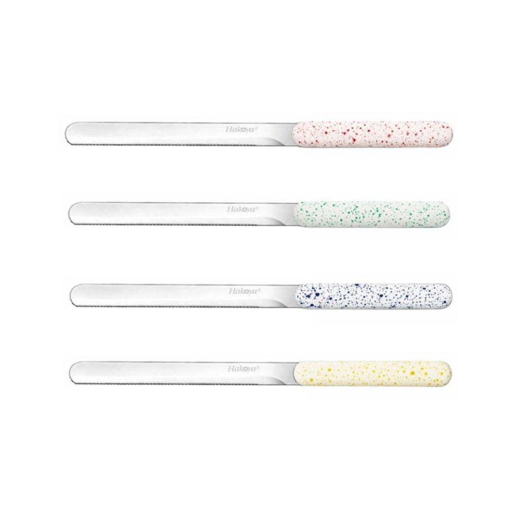 하코야 마블 톱니날 파인세라 나이프 빵칼 김밥칼 이유식 다용도 과도 15cm, 옐로우, 1개 - 상세 이미지 4