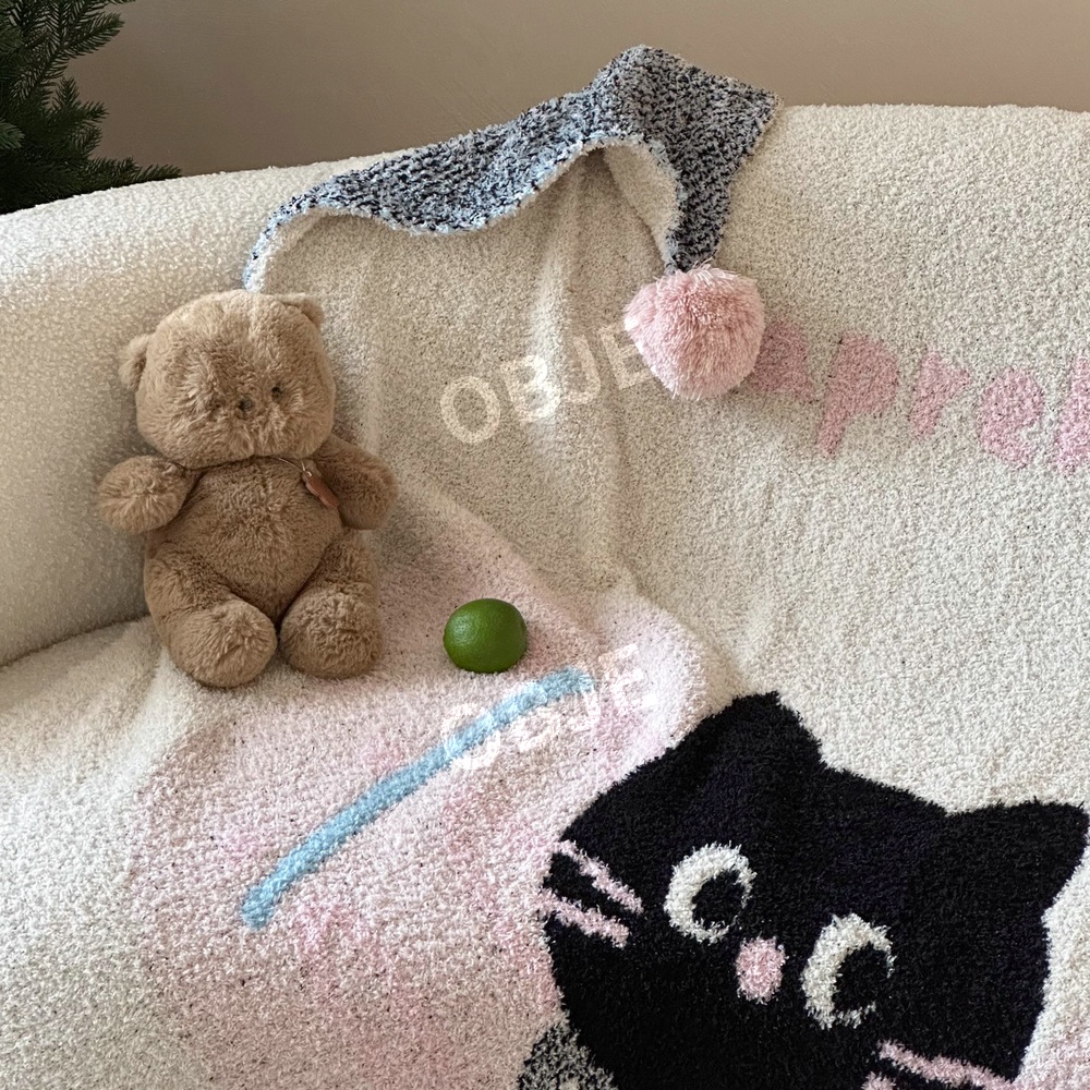 극세사 무릎담요 플러시 블랭킷 편안한 낮잠 사계절 차량용 무릎담요 - 상세 이미지 3