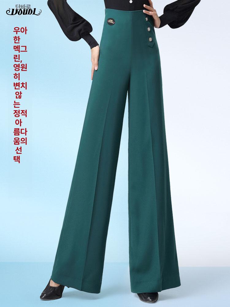 알레마나댄스복 라틴 바지 커트 방송 다크그린 두꺼운 25 허리둘레1.9ft - 상세 이미지 2