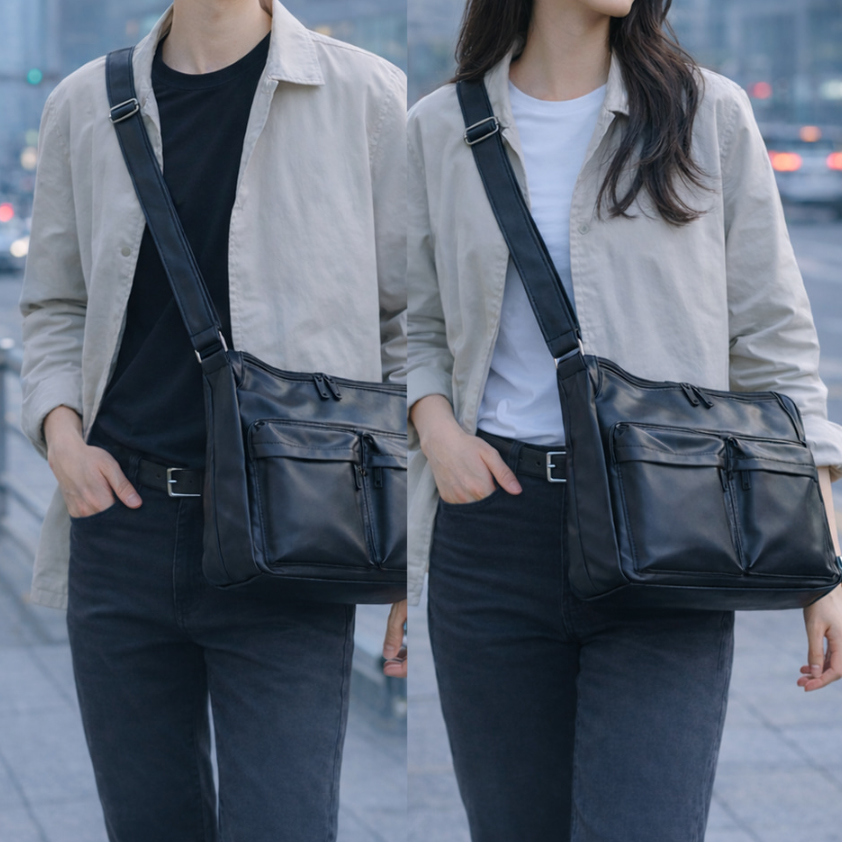 30대남자크로스백 도난방지가방 소매치기방지가방 바이커백 - 상세 이미지 3