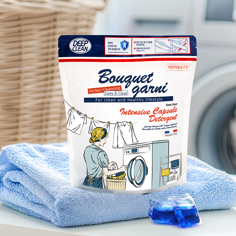 [100개입] 부케가르니 초고농축 캡슐세제 일반 드럼 겸용 로즈향 딥클린 올인원 세탁세제 추천 제품 이미지