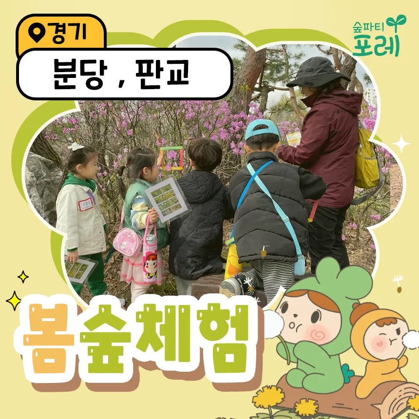 [숲파티포레] 분당 판교 성남 경기 어린이 유아 초등 봄 숲체험 자연 학습 제품 이미지