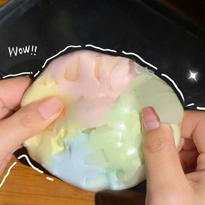 솜사탕 왁뿌볼 왁스 뿌시기 말랑이 2세대 슬랑이 슬라임 마시멜로우 크런치 스퀴시 스트레스볼 - 상세 이미지 2