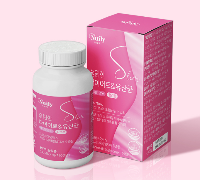 슬림미 다이어트 유산균 120캡슐 hca 750mg 비타민B1 B2 지방합성억제 유산균 - 상품 이미지