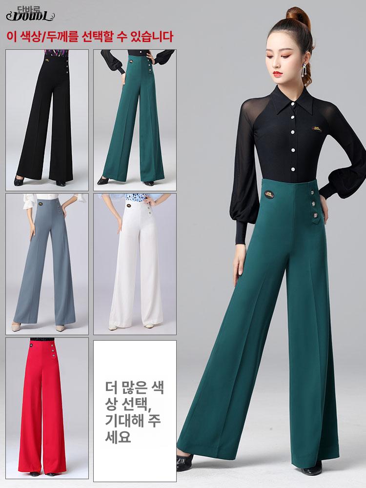 알레마나댄스복 라틴 바지 커트 방송 다크그린 두꺼운 25 허리둘레1.9ft - 상세 이미지 4