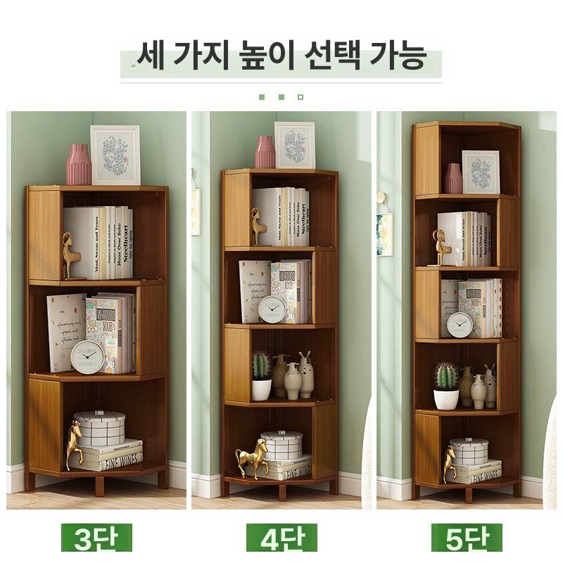 북유럽풍 코너장식장 원목 와인 진열장 수납장 틈새선반 피규어장 진열대 5단 - 상세 이미지 5