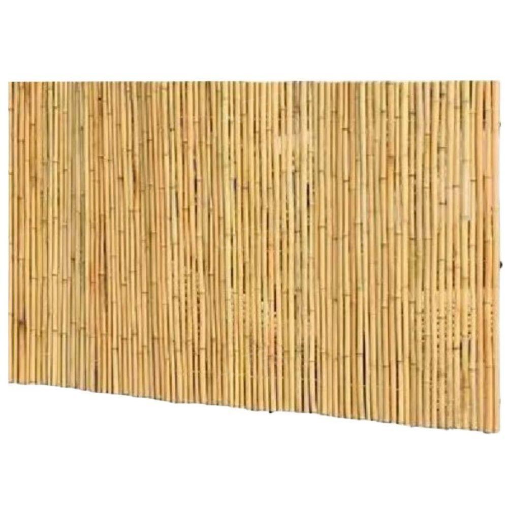 대나무 휀스 담장 방부목 백죽 탄화 목재휀스 펜스 울타리 노란색 100x100cm 세트 - 상품 이미지
