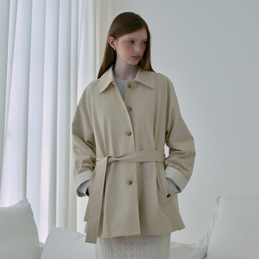 [네이버 단독][N도착보장][쥬시쥬디] 벨티드하프트렌치 J1JK124A 제품 이미지