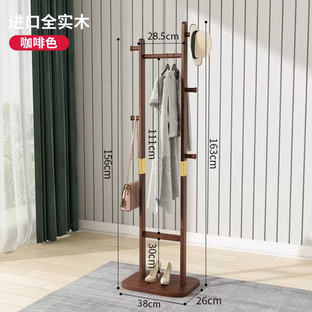 우드 행거 옷걸이 원목 튼튼한 스탠드 바지걸이 틈새 407/원목 - 브라운 이미지 6
