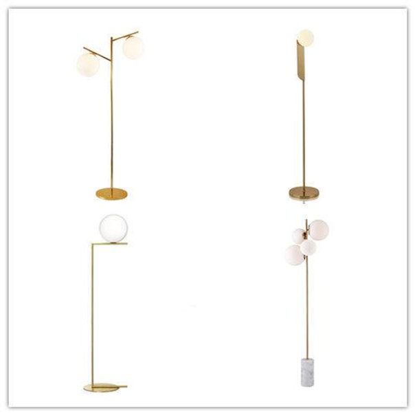 거실 스탠드조명 북유럽 심플 골드 전구없음 개성 서재 아이언 아트 램프갓 25cm 높이 160cm - 상세 이미지 3