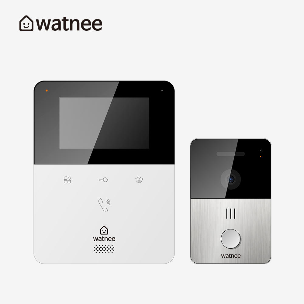 watnee 인터폰 비디오폰 아파트 주택 아날로그 4선식 초인종 교체 설치 W-VP43