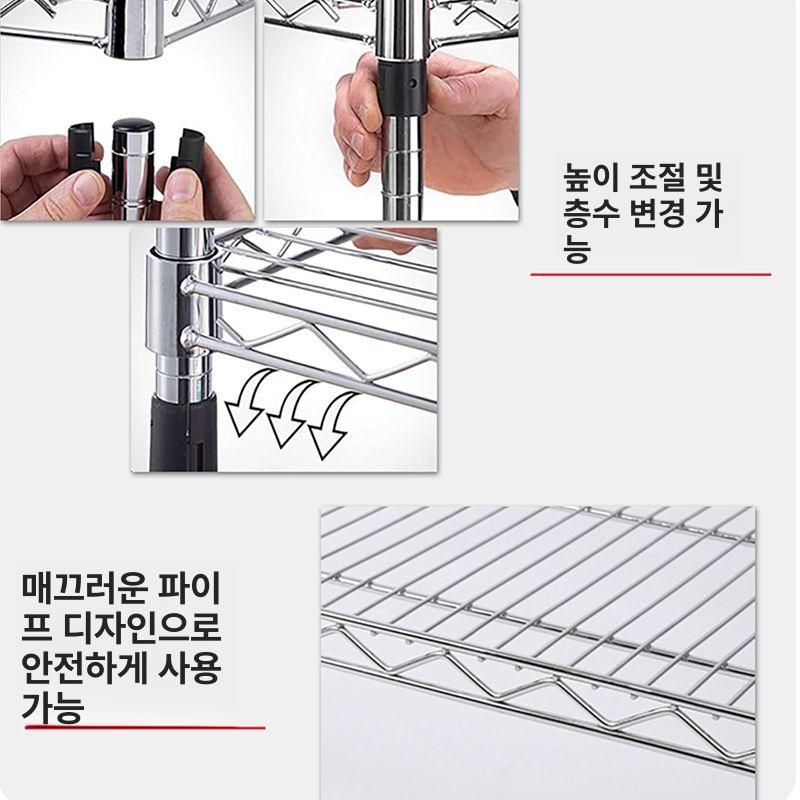 업소용 식기건조대 트롤리 주방 그릇 정리대 이동식 수납 선반 - 상세 이미지 2