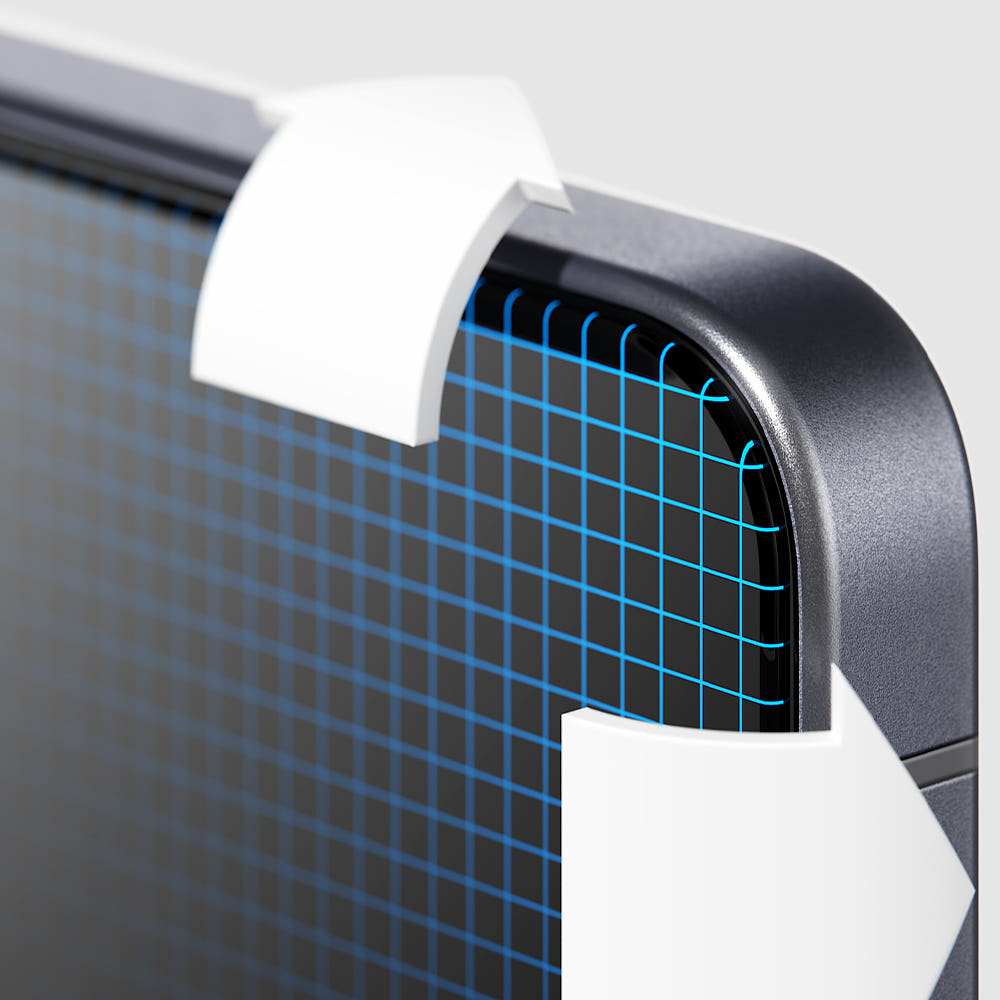 강화유리 부착 후 매끄러운 화면 모습