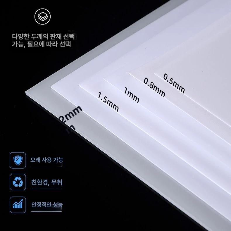 LED 라이트 패널 조명 눈부심방지 덮개 형광등 눈보호 크림화이트 455 x 1220x0.3m - 상세 이미지 4