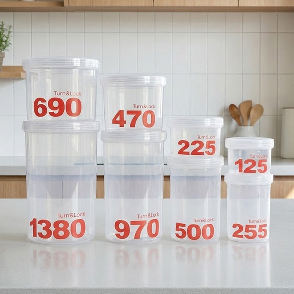 원형 플라스틱 샐러드 밀프랩용기 1380ml 이미지 8