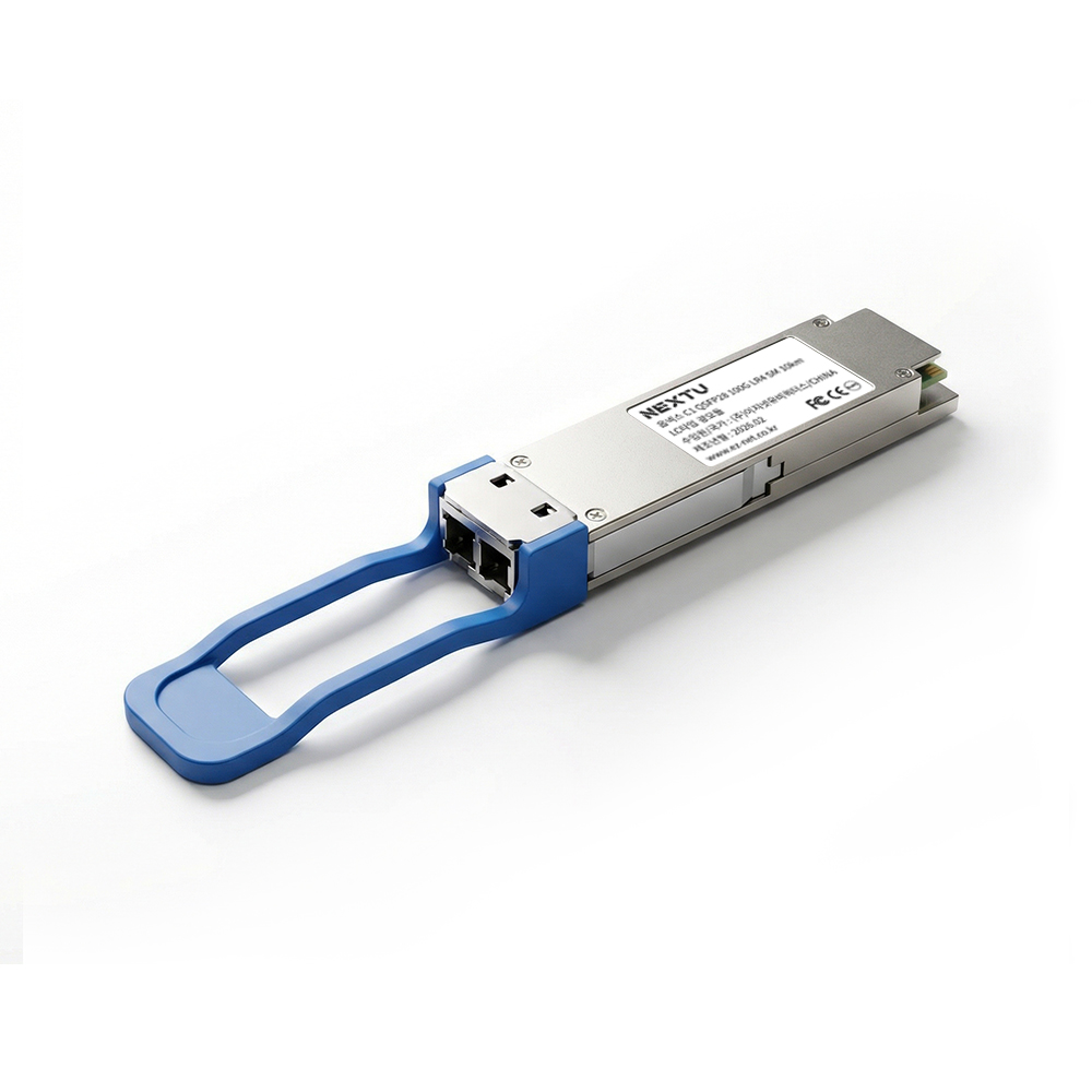 넥스트유 QSFP28 100G LR4 SM 싱글모듈 10km LC타입 광모듈 옵넥스 C1 - 상품 이미지