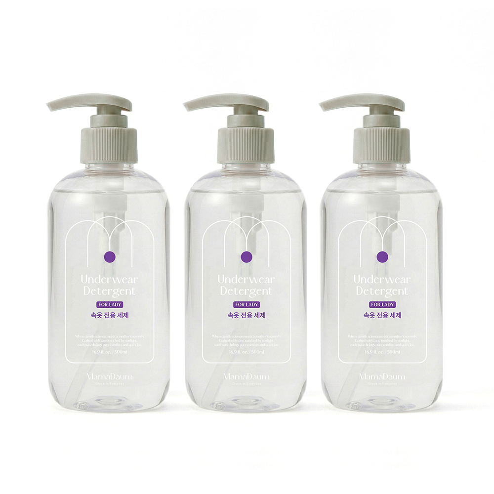 마마다움 여성 속옷전용세제 무향 수영복 운동복 세제 500ml, 3개 - 상세 이미지 3